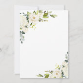 Invitation Dîner de répétition élégant eucalyptus roses blanc (Dos)