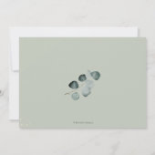 Invitation Dîner de répétition élégant Eucalyptus Vert (Dos)