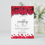 Invitation Dîner de répétition Élégant Red Hearts (Debout devant)