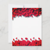 Invitation Dîner de répétition Élégant Red Hearts (Dos)