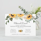 Invitation Dîner de répétition Élégant tournesol Eucalyptus (Debout devant)