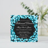 Invitation Dîner de répétition élégant Turquoise (Debout devant)