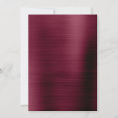 Invitation Dîner de répétition élégant violet bordeaux (Dos)