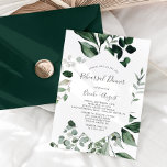 Invitation Dîner de répétition Emerald Green<br><div class="desc">Cette invitation à la répétition de verdure émeraude est parfaite pour une répétition de mariage boho. Le design élégant et rustique présente des feuilles d'aquarelle vert foncé moody et des eucalyptus aux tons bohèmes modernes.</div>