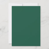 Invitation Dîner de répétition Emerald Green Typography (Dos)