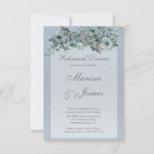 Invitation Dîner de répétition en aquarelle bleu-bleu (Devant)