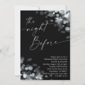 Invitation Dîner de répétition en argent et noir (Devant)