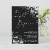 Invitation Dîner de répétition en argent et noir (Debout devant)