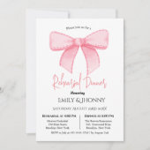 Invitation Dîner de répétition en bleu rose (Devant)