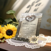 Invitation Dîner de répétition en bois de dentelles de fer à