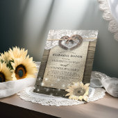 Invitation Dîner de répétition en bois de dentelles de fer à