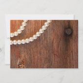 Invitation Dîner de répétition en bois de perle, de perles et (Dos)