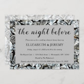 Invitation Dîner de répétition en bois peint (Devant / Derrière)