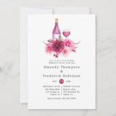 Invitation Dîner de répétition en Bourgogne et rose Dîner de (Devant)