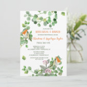 Invitation Dîner de répétition en couple d'oiseaux (Debout devant)