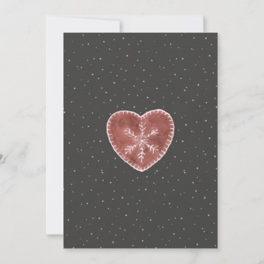 Invitation Dîner de répétition en étoile et en coeur rustique (Dos)