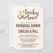 Invitation Dîner de répétition en fer à cheval Lucky in Love (Devant)