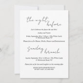 Invitation Dîner de répétition en herbe Pampas & Brunch du di (Devant)