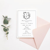 Invitation Dîner de répétition en noir et blanc