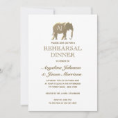 Invitation Dîner de répétition en or (Devant)