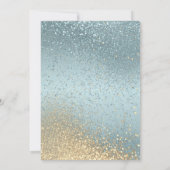 Invitation Dîner de répétition en Parties scintillant bleue e (Dos)