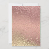 Invitation Dîner de répétition en Parties scintillant or et o (Dos)