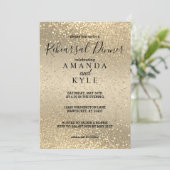 Invitation Dîner de répétition en Parties scintillant or et o (Debout devant)