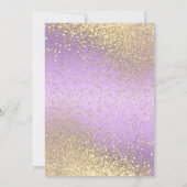 Invitation Dîner de répétition en Parties scintillant violet (Dos)