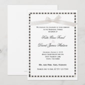 Invitation Dîner de répétition en ruban de satin chic et mode (Devant / Derrière)