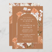 Invitation Dîner de répétition en terre cuite Boho Pampas (Devant / Derrière)