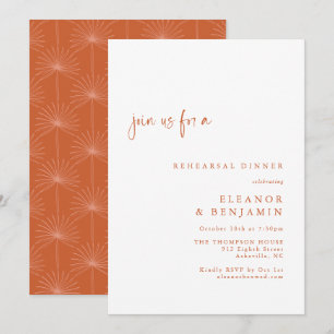 Invitation Dîner de répétition en terre cuite botanique de pa