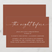 Invitation Dîner de répétition en terre cuite | Clay mariage  (Devant / Derrière)