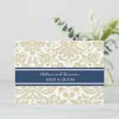 Invitation Dîner de répétition en tissu beige (Debout devant)