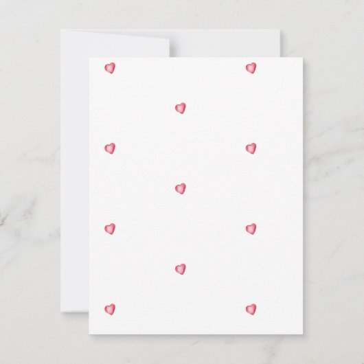 Invitation Dîner de répétition en verre de Champagne Red Hear (Dos)