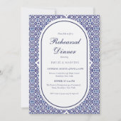 Invitation Dîner de répétition espagnol Talavera mexicain ble (Devant)