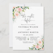 Invitation Dîner de répétition Ethereal Blush Rose (Devant)