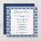 Invitation Dîner de répétition étonnant pour Damask Invitatio (Devant / Derrière)