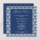Invitation Dîner de répétition étonnant pour Damask Invitatio (Devant / Derrière)
