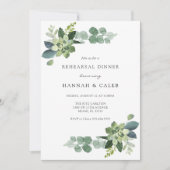 Invitation Dîner de répétition Eucalyptus (Devant)