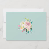 Invitation Dîner de répétition Eucalyptus Floral Blush Green (Dos)