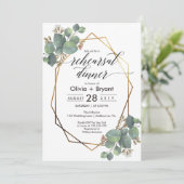 Invitation Dîner de répétition Eucalyptus géométrique (Debout devant)