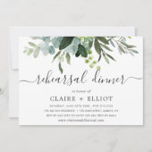 Invitation Dîner de répétition Eucalyptus Green Foliing (Devant)
