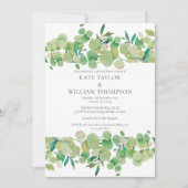 Invitation Dîner de répétition Eucalyptus moderne (Devant)