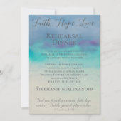 Invitation Dîner de répétition Faith Hope Love (Devant)