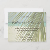 Invitation Dîner de répétition Feuille de plage de Palm (Devant)