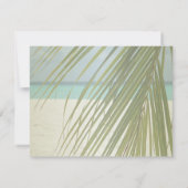 Invitation Dîner de répétition Feuille de plage de Palm (Dos)