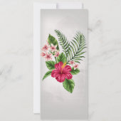 Invitation Dîner de répétition Feuille et fleur tropicale (Dos)