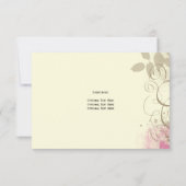 Invitation Dîner de répétition Feuille Pink Tan Grunge (Dos)