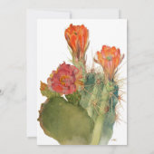 Invitation Dîner de répétition Fiesta Cactus aquarelle floral (Dos)
