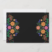 Invitation Dîner de répétition Fiesta Florals mexicains (Dos)